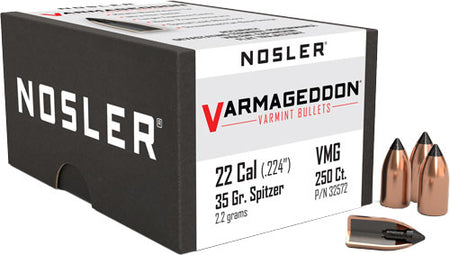 Nosler Bullets 22 Cal .224 35gr Varmageddon Black Polymer Tip 250 Count