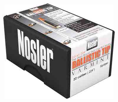 Nosler Bullets 22 Cal .224 50gr Ballistic Tip Orange Polymer Tip 250 Count
