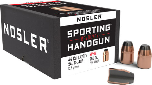 Nosler 44 Caliber .429" 240gr JSP Flat Base Bullets Box of 250