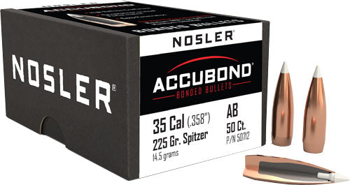 Nosler 35 Caliber .358" 225gr AccuBond BT Bullets Box of 50