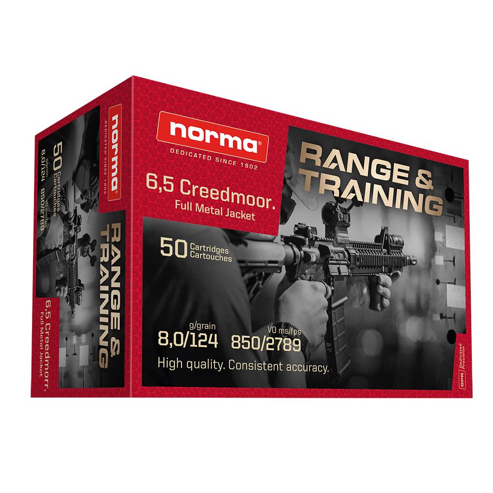 Norma Range & Training 6.5mm Creedmoor 124 gr FMJ ammo