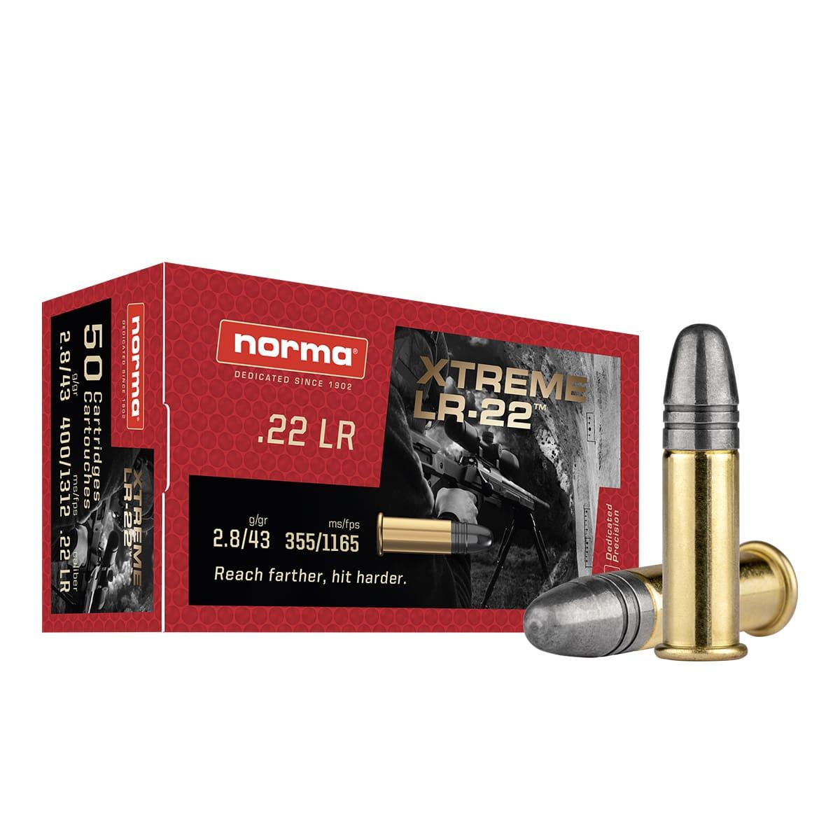 Norma Xtreme LR-22 .22 Long Rifle 43 gr Solid ammo