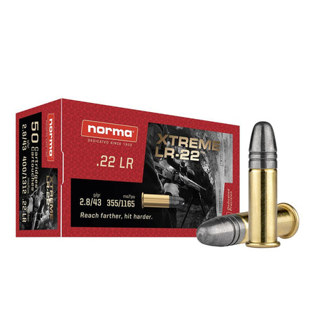 Norma Xtreme LR-22 .22 Long Rifle 43 gr Solid ammo