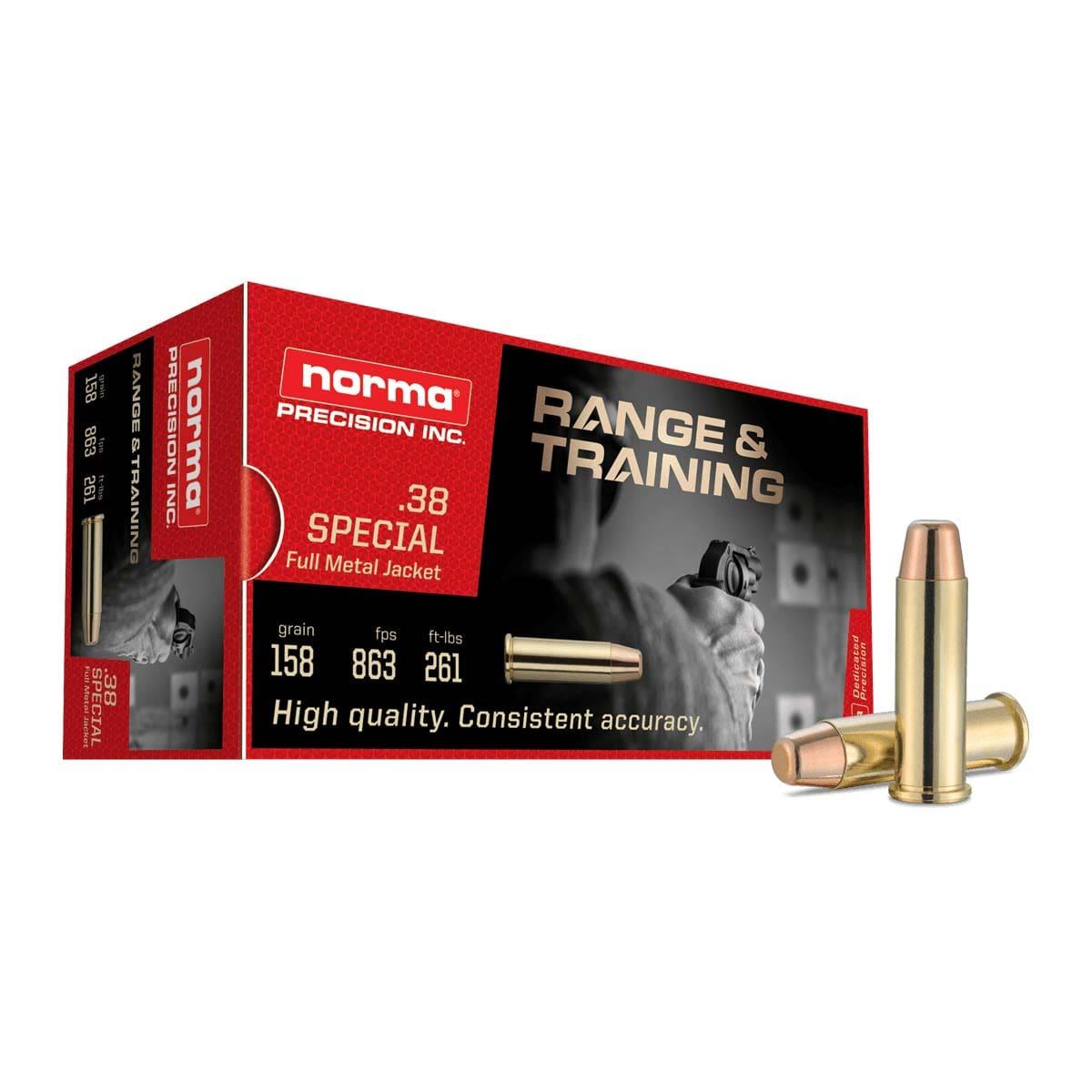 Norma Range & Training .38 Special 158 gr FMJ ammo