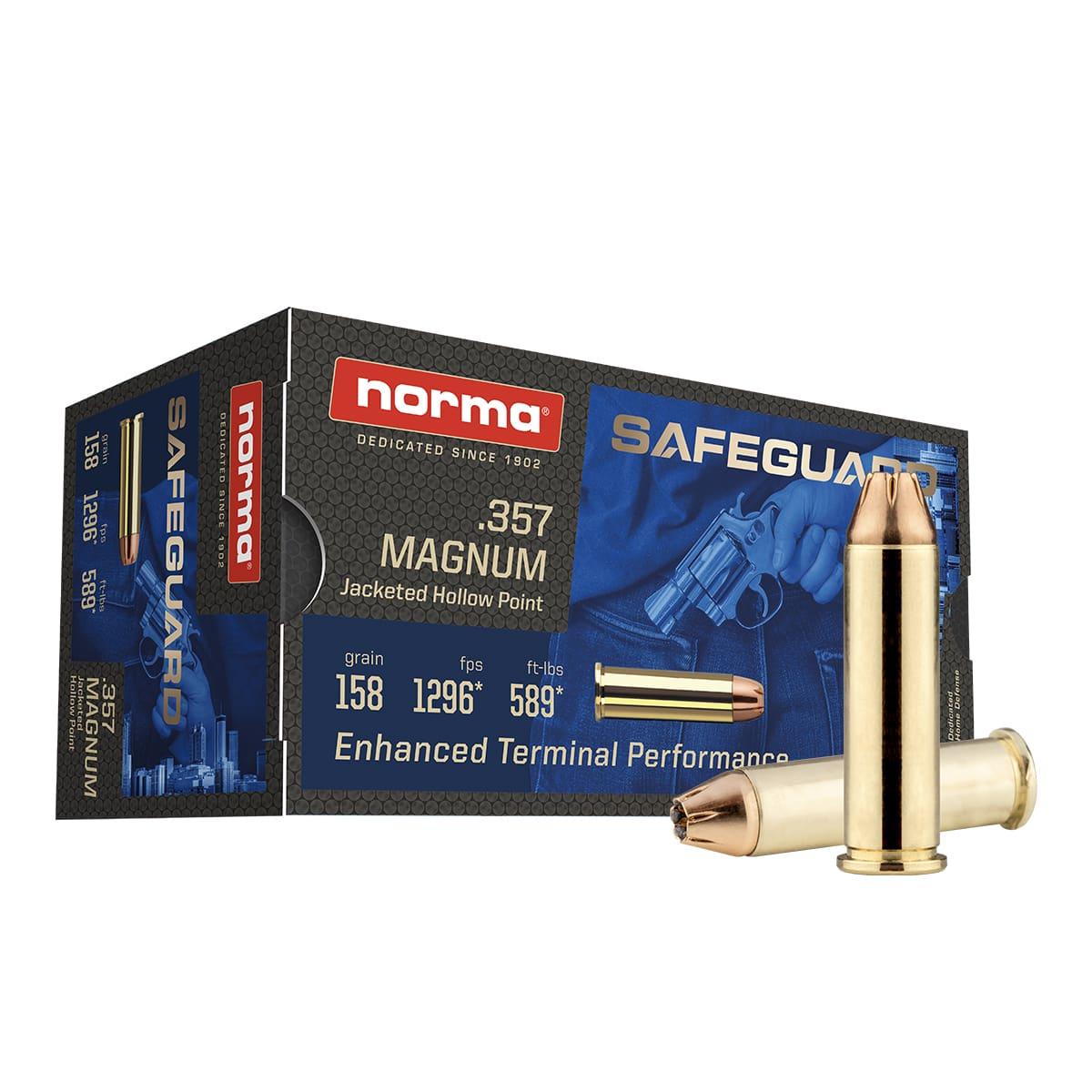 Norma Safeguard .357 Magnum 158 gr JHP ammo