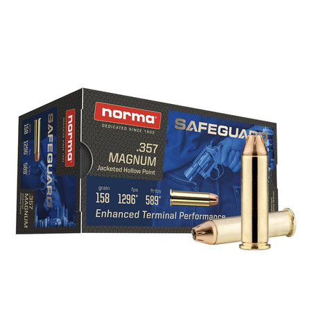 Norma Safeguard .357 Magnum 158 gr JHP ammo