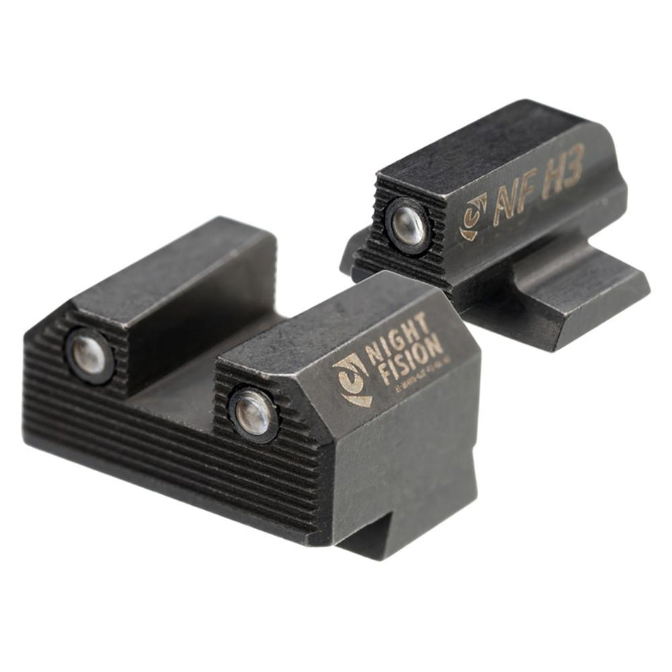 Night Fision Optics Ready Stealth Series Tritium Night Sights for Canik Mete SF/TP9 - Black