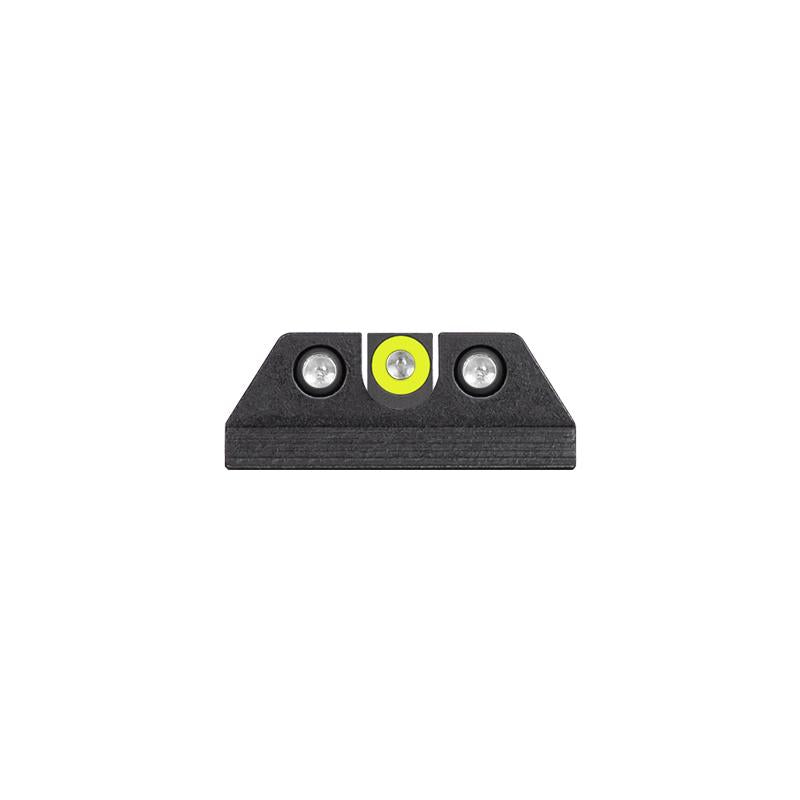 Night Fision Tritium Night Sight Set for FN 509 – Yellow Front, Square Notch Black Rear