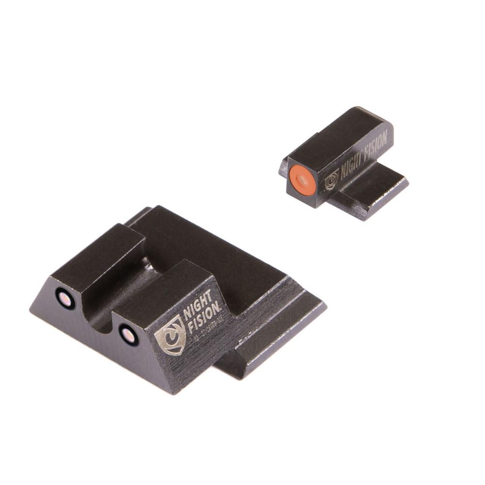 Night Fision Perfect Dot Night Sight Set for S&W M&P Shield – Orange Front, Black Rear