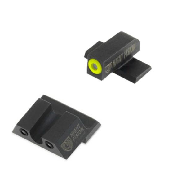 Perfect Dot Night Sight Set Yellow Front Black U Rear for Springfield XD