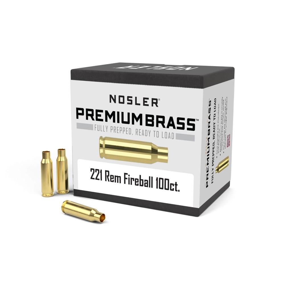Nosler Unprimed Rifle Brass .221 Fireball 100-Pack Ready to Reload