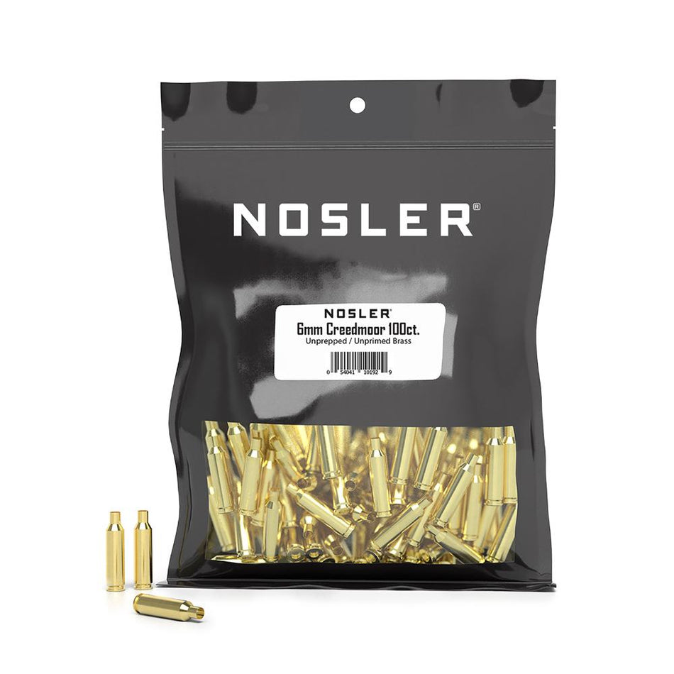 Nosler 6mm Creedmoor Bulk Unprimed Rifle Brass Cases 100/ct
