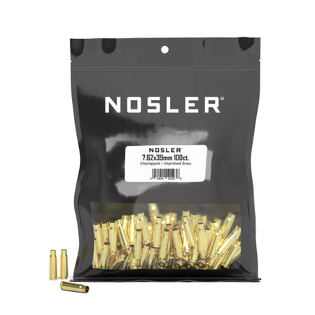 Nosler 7.62x39mm Unprimed Bulk Brass Rifle Cases 100/ct