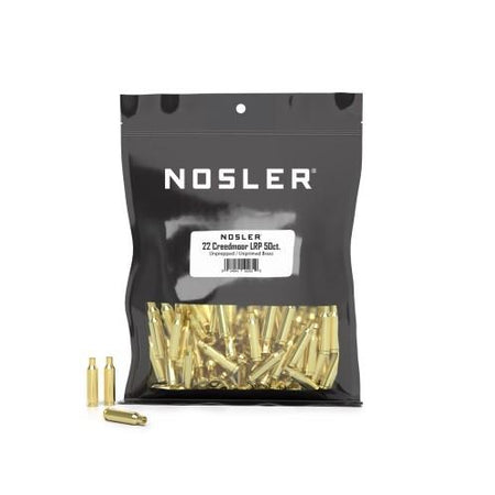 Nosler Bulk Unprepped Brass 22 Creedmoor LRP 50 Count