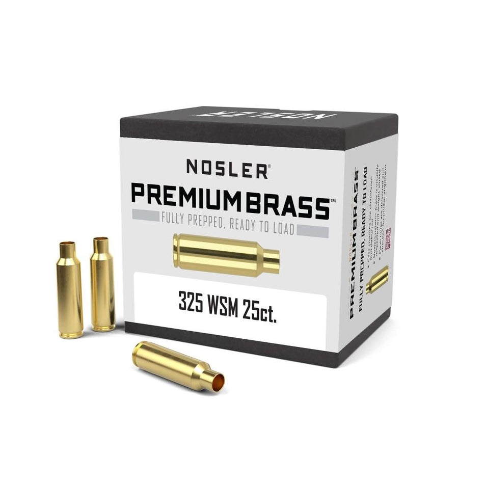 Nosler Unprimed .325 Winchester Short Magnum Rifle Brass 25-Count