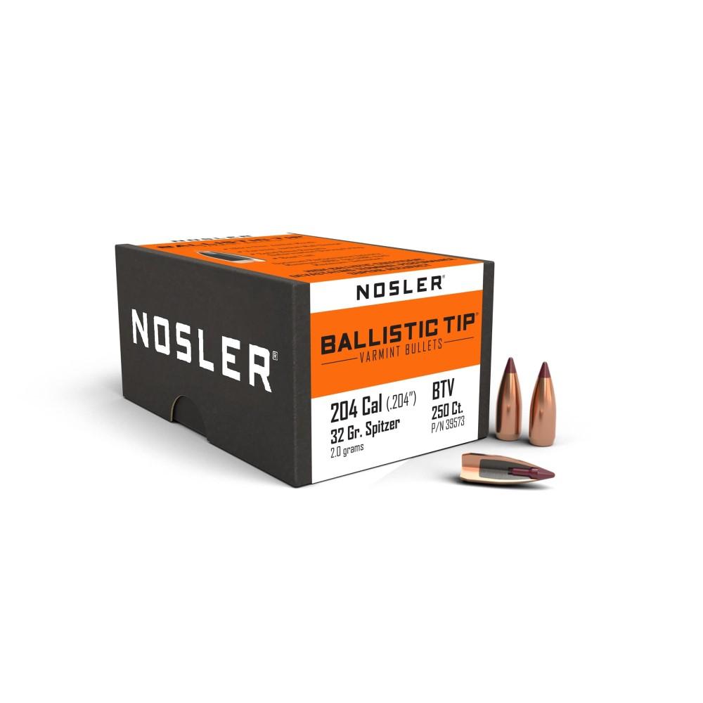 Nosler .204" 32 gr .20 Caliber Ballistic Tip Varmint Bullets 250/ct