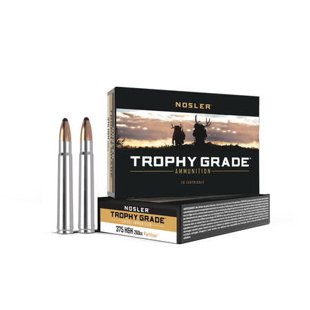 Nosler Trophy Grade .375 H&H Mag 260 gr JSP ammo