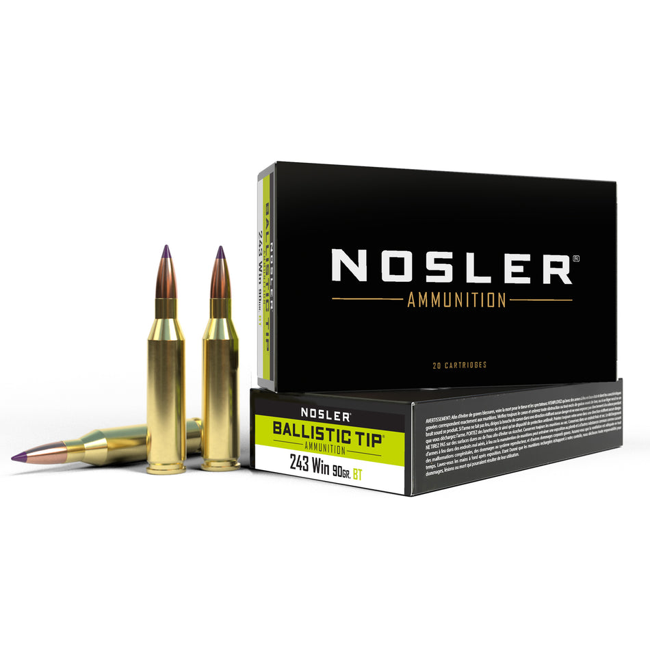 Nosler 40050 Ballistic Tip Spitzer Ballistic Tip  90 Grain .243 Winchester