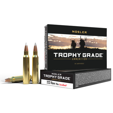 Nosler Trophy Match Grade AccuBond .223 Remington 70 gr PolyTip ammo