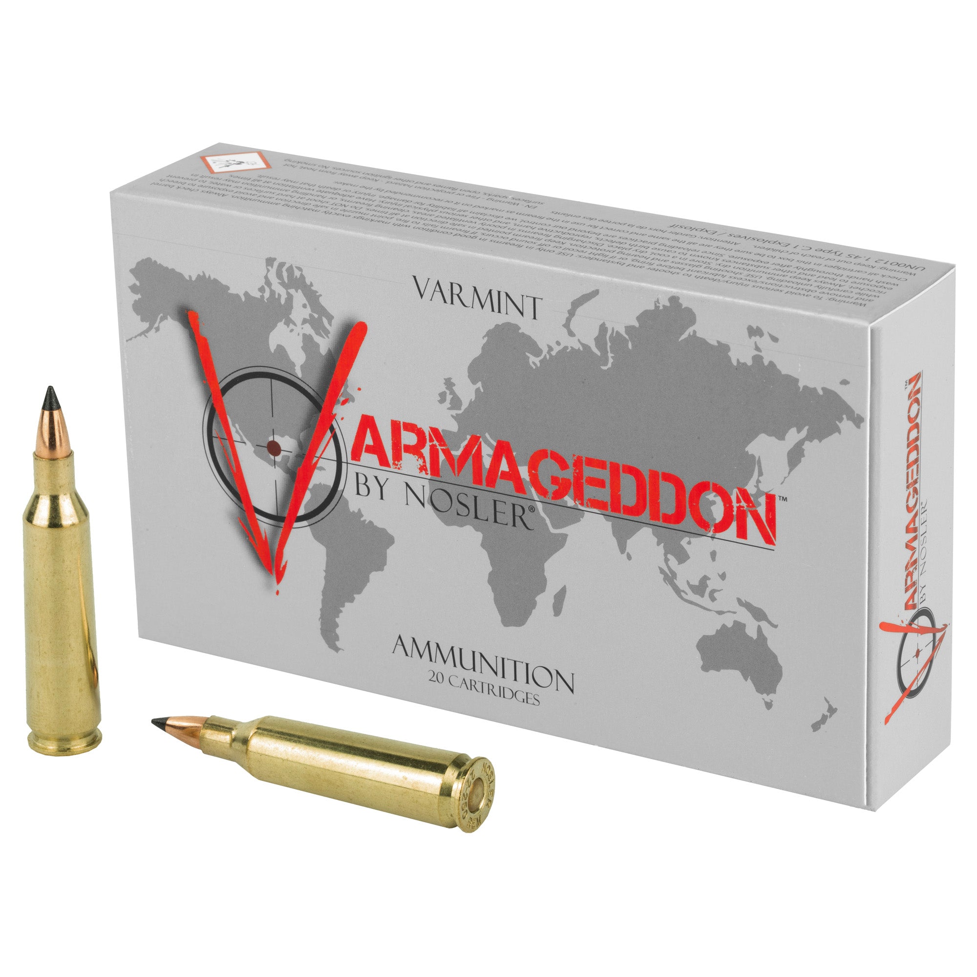 Nosler 65155 Varmageddon Flat Base Tipped  55 Grain .22-250 Remington
