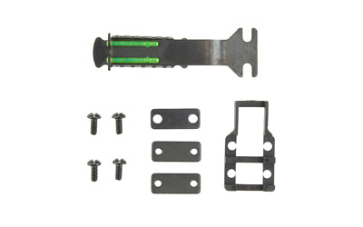 Hi-Viz TS1002 Adjustable Green 2-Dot Rear Sight for Vent Rib Shotguns, Fits 3/8" to 7/16" Rib Width, Screw-In Installation