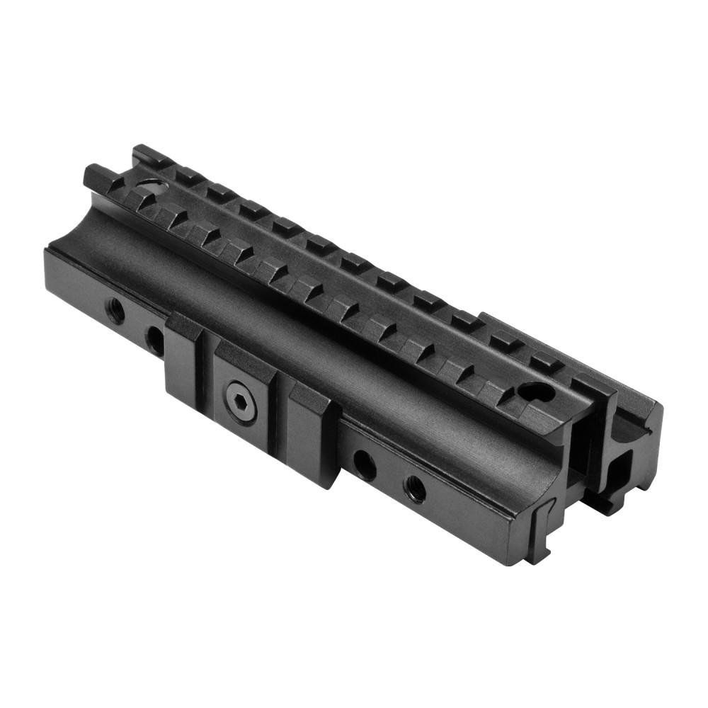 NcStar AR15 Weaver Tri-Rail Riser Mount for Flat-Top Receivers Black