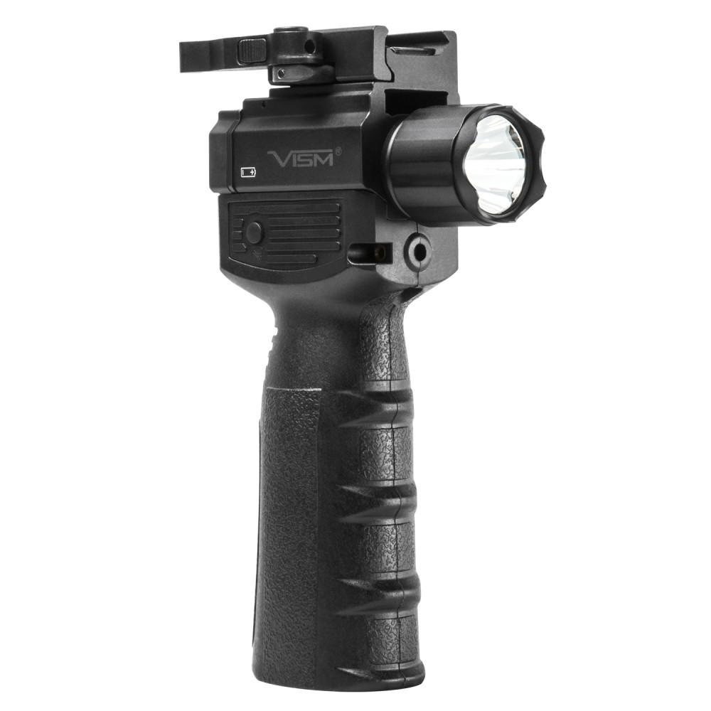 NcSTAR VISM Vertical Foregrip Weapon Light with Strobe & Green Laser 300 Lumen Black