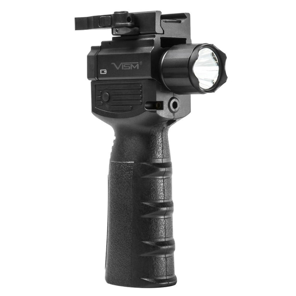 NcSTAR VISM Vertical Foregrip Weapon Light with Strobe & Green Laser 300 Lumen Black