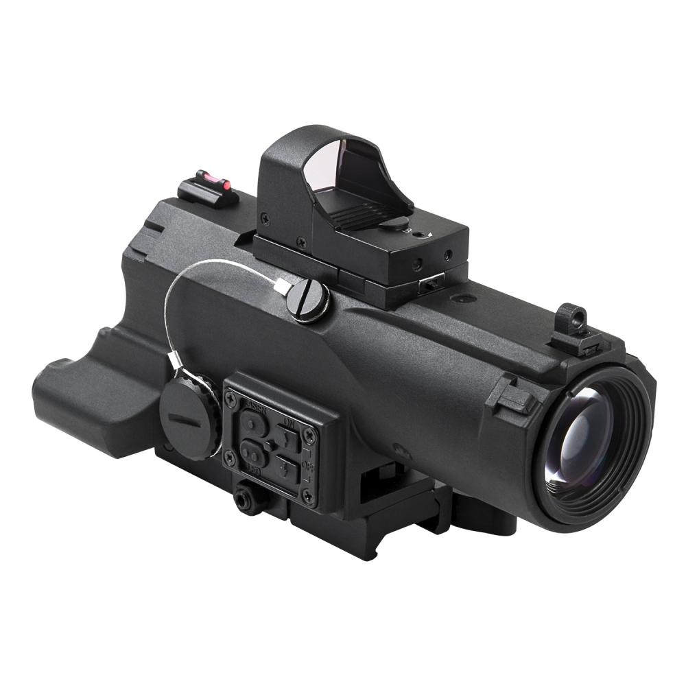 NcStar ECO 4x Scope with Laser and NAV LED Micro Green Dot Black