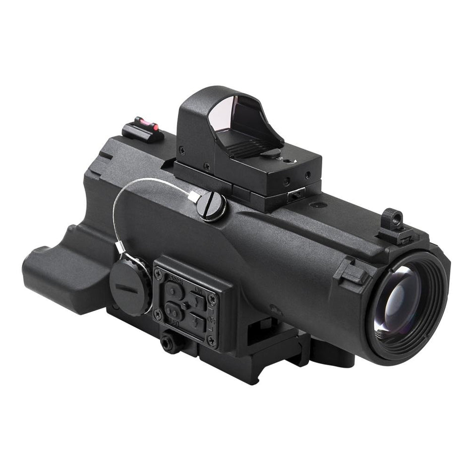 NcStar ECO 4x Scope with Laser and NAV LED Micro Green Dot Black