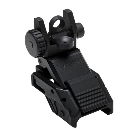 NcStar VISM Pro Series Flip-Up Rear Backup Sight A2 Dual Aperture Picatinny Mount