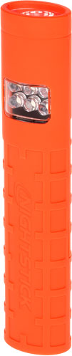 Nightstick Dual Switch Dual Light Flashlight/Floodlight with Belt Clip Red 2AAA