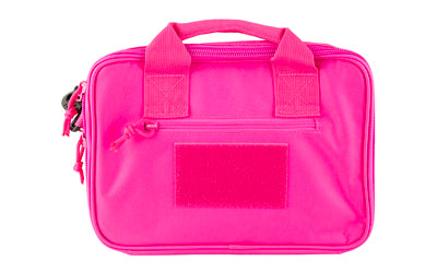 NcSTAR VISM Double Pistol Case, Pink, 13"x10"x3.25", Lockable Heavy-Duty Zippers, Shoulder Strap CPDX2971P