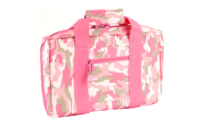 NcSTAR VISM Discreet Pistol Case, Pink Nylon, Two Padded Compartments, Six Elastic Magazine Loops
