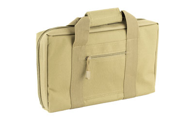 NcSTAR VISM Discreet Pistol Case, Tan, Two Padded Handgun Compartments, Six Elastic Mag Loops CPT2903