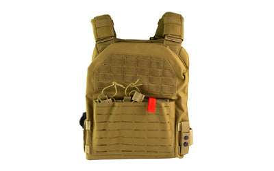 NcSTAR Laser Cut Plate Carrier, Tan, Size 2XL, MOLLE, Kangaroo Pouch, Fits 11x14 Hard Plates CVLCPCL3051T