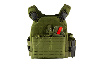 NcSTAR Quick Release Laser Cut Plate Carrier, Green, Medium-2XL, CVLCQR3054G