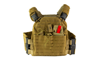 NcSTAR Quick Release Laser Cut Plate Carrier, Tan, Medium-2XL, CVLCQR3054T