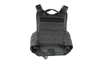 NcSTAR Plate Carrier Vest, Black Nylon, Medium-2XL, PALS/MOLLE Webbing, Fits 10"x12" Hard Plates CVPCV2924B