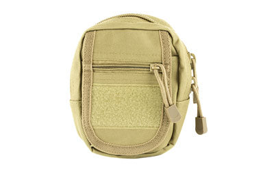 NcSTAR Small Utility Pouch, Tan Nylon, MOLLE Straps, Zippered Compartments CVSUP2934T