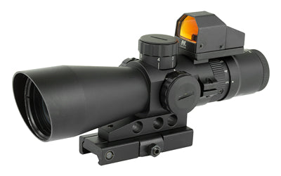 NcSTAR 3-9X42 Rifle Scope with Micro Red Dot Combo, BDC Reticle, Picatinny/Weaver Mount, Black STP3942GDV2