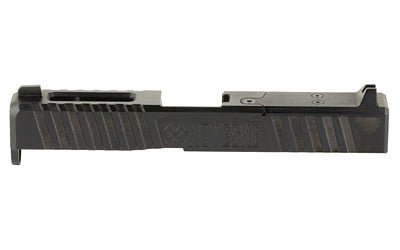Noveske DM Slide, DLC Black, Direct Mount Optics Ready, Fits Glock 19 Gen 4, Includes End Plate, Cover Plate w/Rear Sight, Front Sight