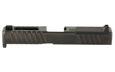 Noveske DM Slide, DLC Black, Direct Mount Optics Ready, Fits Glock 19 Gen 5, Includes End Plate, Cover Plate w/Rear Sight, Front Sight