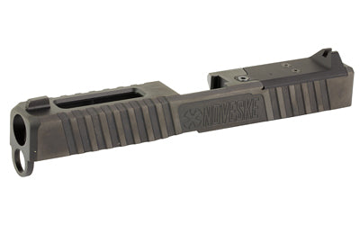 Noveske DM Slide, DLC Black, Direct Mount Optics Ready, Fits Glock 17 Gen 4, Includes End Plate, Cover Plate w/Rear Sight, Front Sight