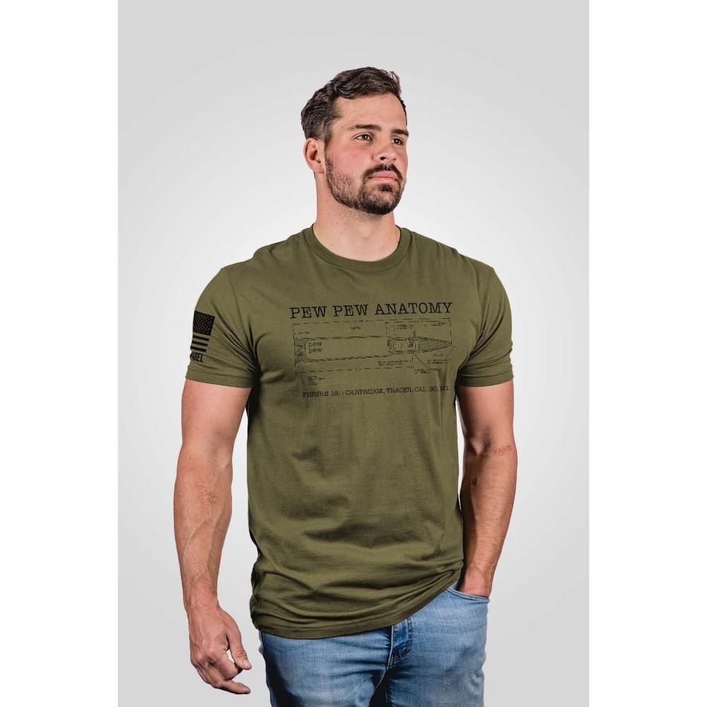 Nine Line Pew Pew Anatomy Short Sleeve T-Shirt Military Green 2XL
