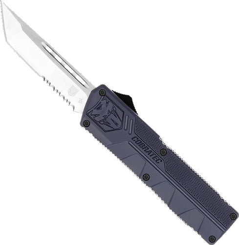 CobraTec Lightweight OTF NYPD Blue 3.25" Tanto Serrated Blade Knife