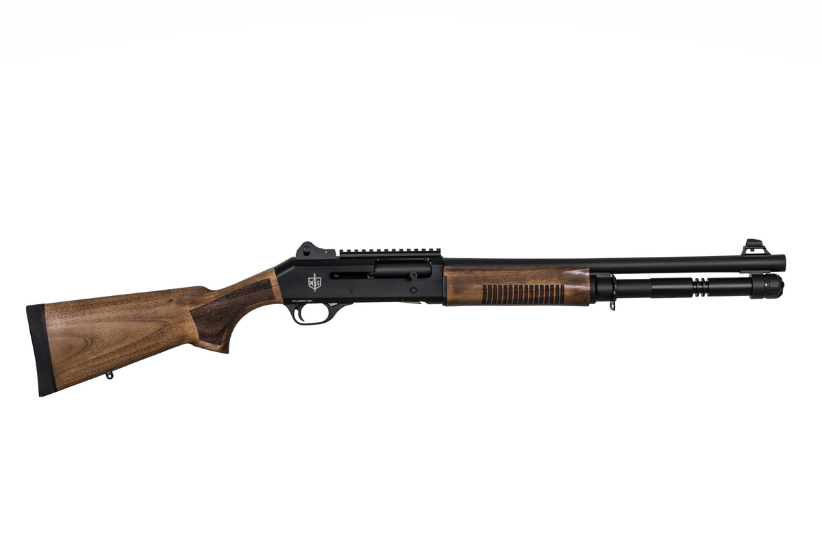 MAC 21000155 1014 12 Gauge 3" 5+1 18.50", Black Barrel/Rec, Walnut Furniture, Ghost Ring Sight, Optics Mount, 3 Chokes