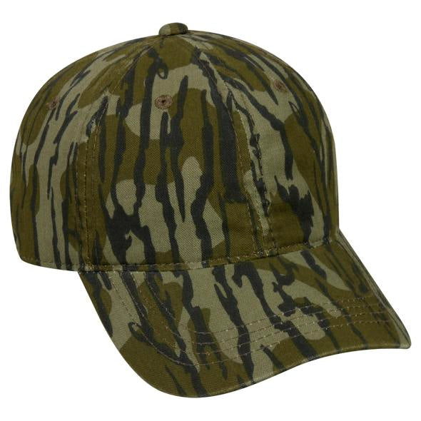 Outdoor Cap Company Original Bottomland Camo Low Profile Cap OSFM Tuck Strap