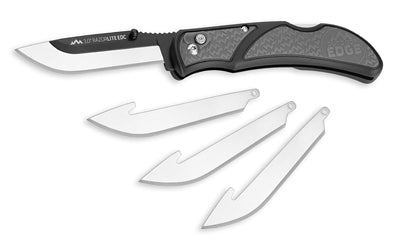 Outdoor Edge Razor-Lite EDC Folding Knife, 3" Replaceable Blades, Gray/Black Handle RLY30-50C