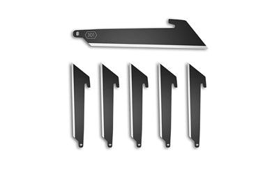 Outdoor Edge 3" Utility Replacement Blade Pack, 420J2 Stainless Steel, Black Oxide, 6-Pack RRU30K-6C